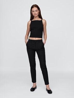 NWT GAP Black 14p Mid Rise BiStretch Slim Ankle Pants